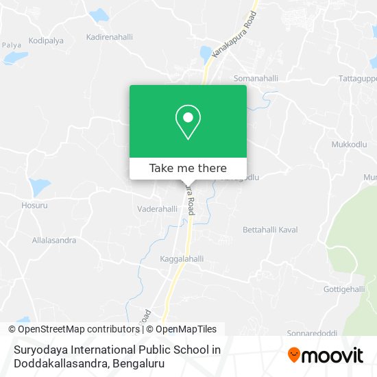 Suryodaya International Public School in Doddakallasandra map