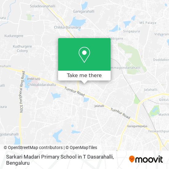 Sarkari Madari Primary School in T Dasarahalli map