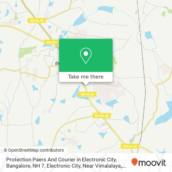 Protection Paers And Courier in Electronic City, Bangalore, NH 7, Electronic City, Near Vimalalaya, map