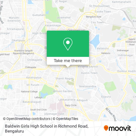 Baldwin Girls High School in Richmond Road map