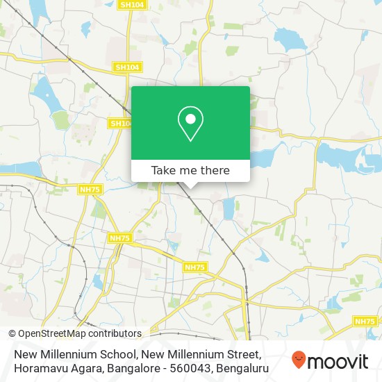 New Millennium School, New Millennium Street, Horamavu Agara, Bangalore - 560043 map