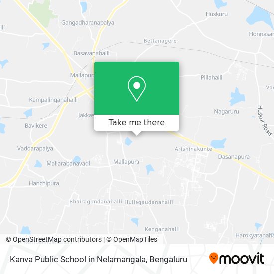 Kanva Public School in Nelamangala map