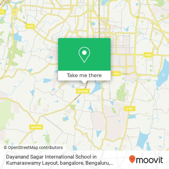 Dayanand Sagar International School in Kumaraswamy Layout, bangalore, Bengaluru, Karnataka 560111, map