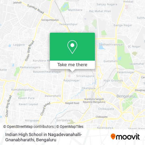 Indian High School in Nagadevanahalli-Gnanabharathi map