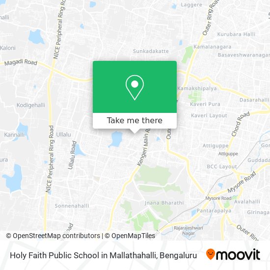 Holy Faith Public School in Mallathahalli map