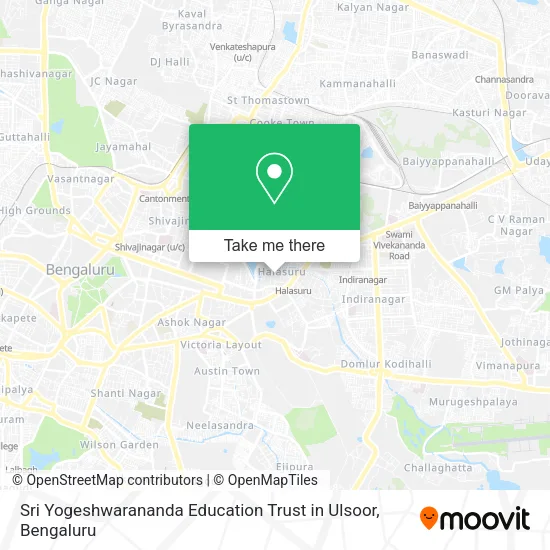 Sri Yogeshwarananda Education Trust in Ulsoor map