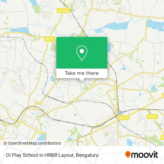 Oi Play School in HRBR Layout map