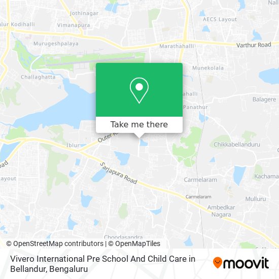 Vivero International Pre School And Child Care in Bellandur map