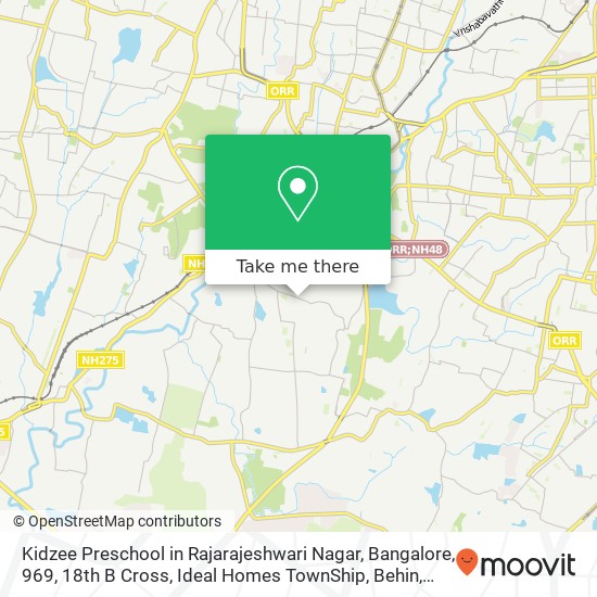 Kidzee Preschool in Rajarajeshwari Nagar, Bangalore, 969, 18th B Cross, Ideal Homes TownShip, Behin map