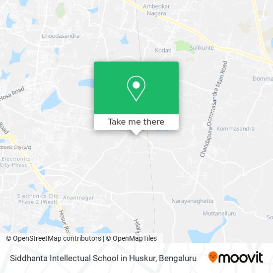 Siddhanta Intellectual School in Huskur map