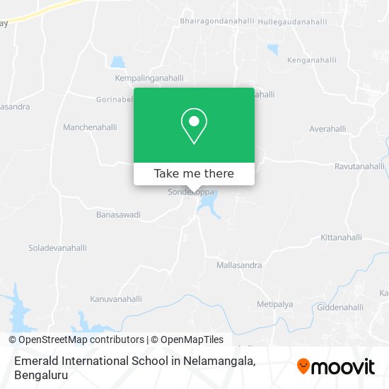 Emerald International School in Nelamangala map