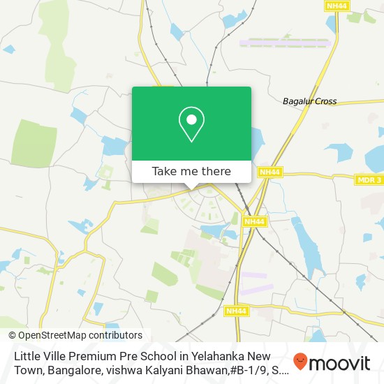 Little Ville Premium Pre School in Yelahanka New Town, Bangalore, vishwa Kalyani Bhawan,#B-1 / 9, S.F map