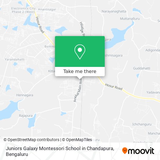 Juniors Galaxy Montessori School in Chandapura map