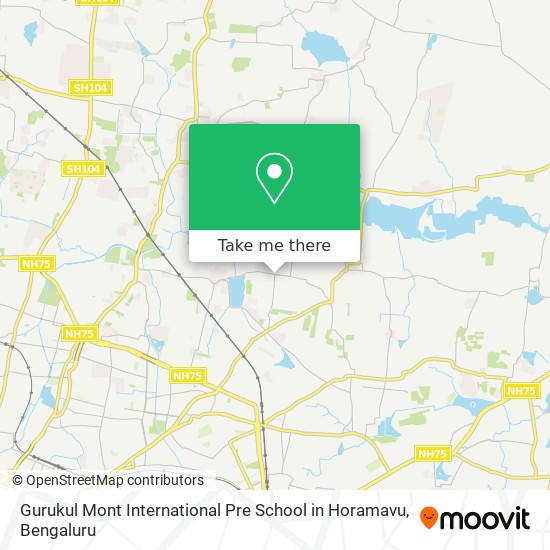 Gurukul Mont International Pre School in Horamavu map