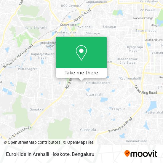 EuroKids in Arehalli Hoskote map
