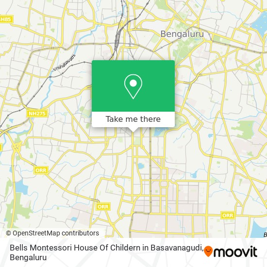 Bells Montessori House Of Childern in Basavanagudi map