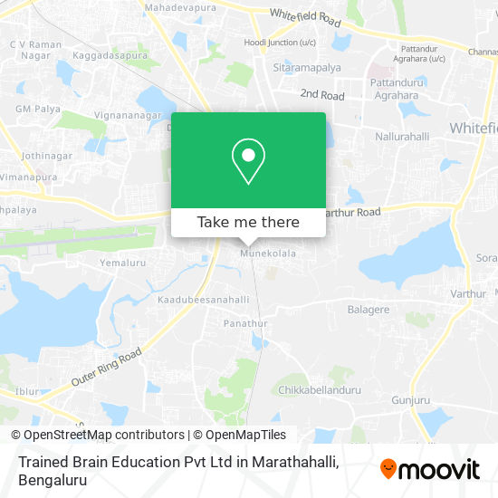 Trained Brain Education Pvt Ltd in Marathahalli map