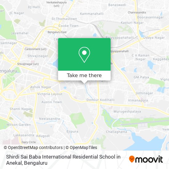 Shirdi Sai Baba International Residential School in Anekal map