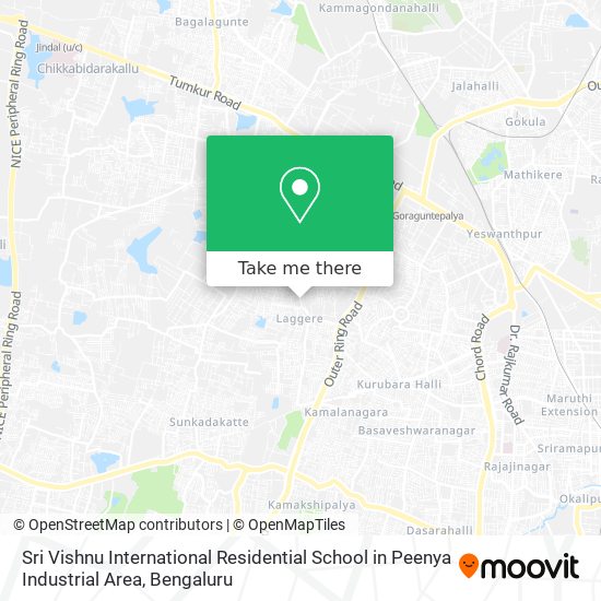 Sri Vishnu International Residential School in Peenya Industrial Area map