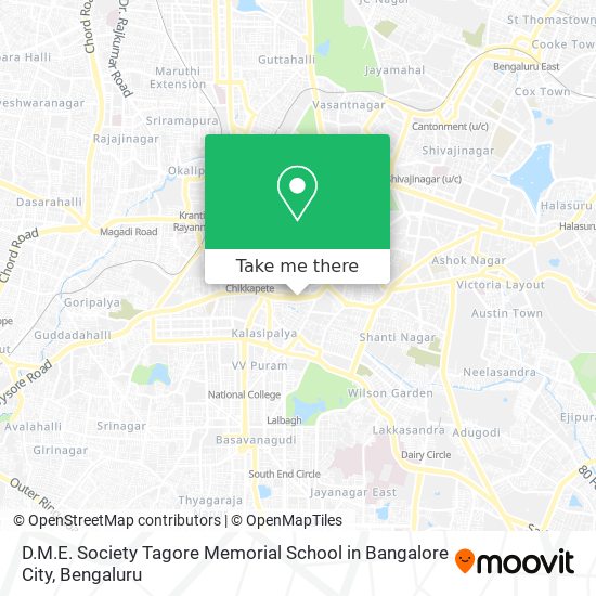 D.M.E. Society Tagore Memorial School in Bangalore City map
