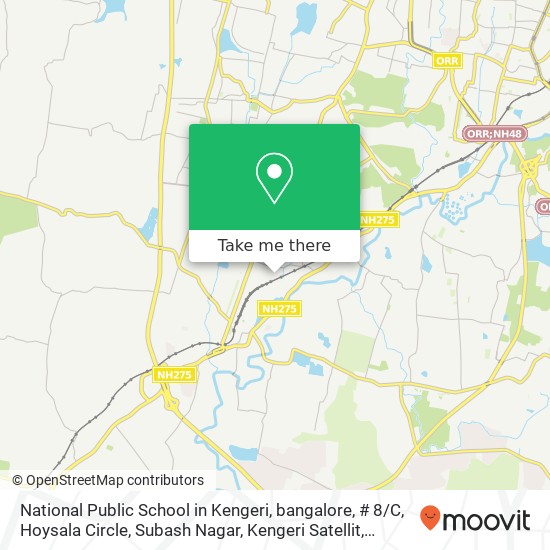 National Public School in Kengeri, bangalore, # 8 / C, Hoysala Circle, Subash Nagar, Kengeri Satellit map