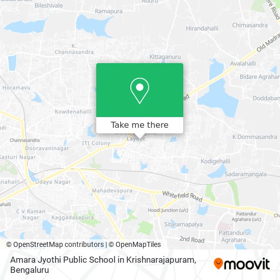 Amara Jyothi Public School in Krishnarajapuram map