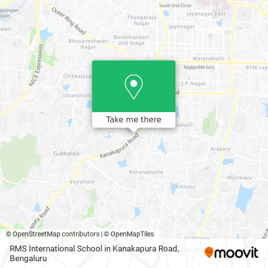 RMS International School in Kanakapura Road map