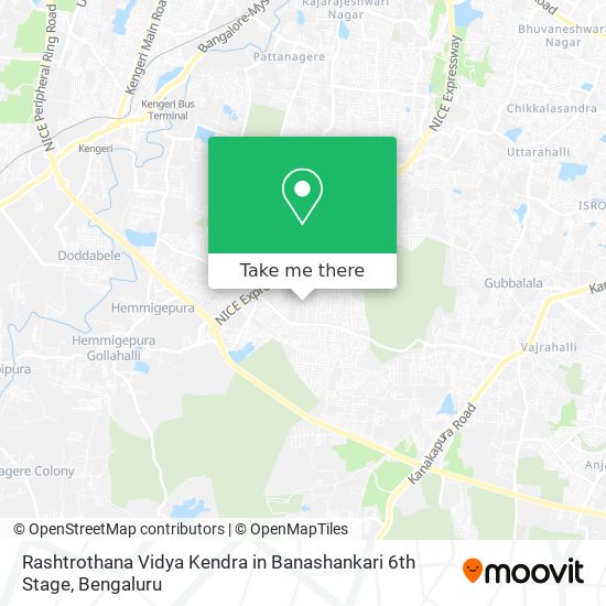 Rashtrothana Vidya Kendra in Banashankari 6th Stage map