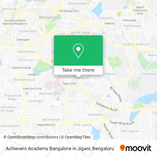 Achievers Academy Bangalore in Jigani map