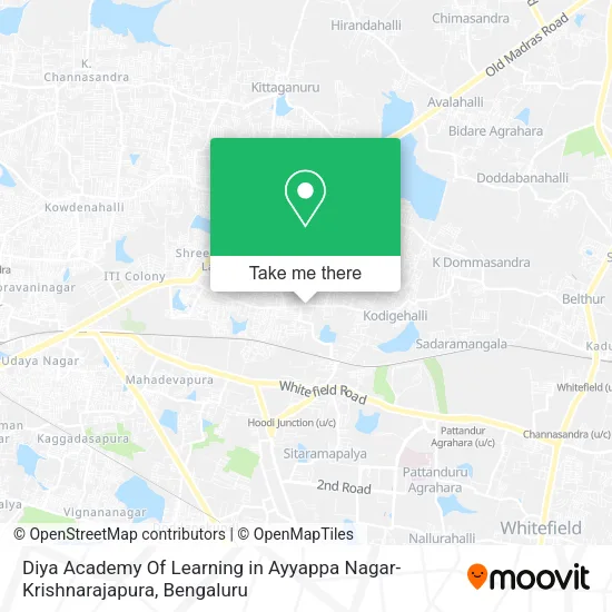 Diya Academy Of Learning in Ayyappa Nagar-Krishnarajapura map