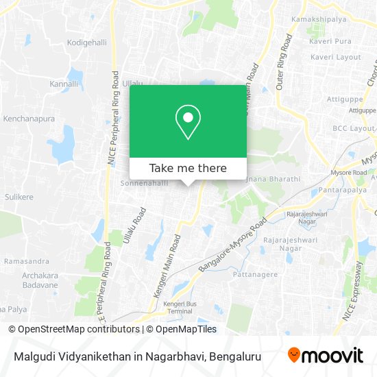 Malgudi Vidyanikethan in Nagarbhavi map