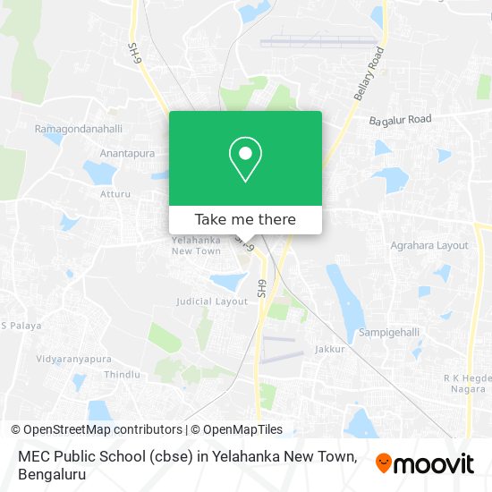 MEC Public School (cbse) in Yelahanka New Town map