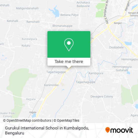 Gurukul International School in Kumbalgodu map