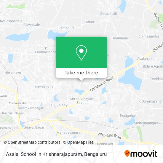 Assisi School in Krishnarajapuram map