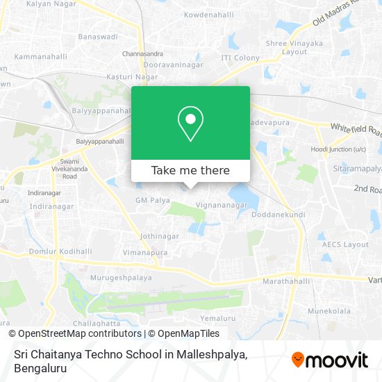 Sri Chaitanya Techno School in Malleshpalya map