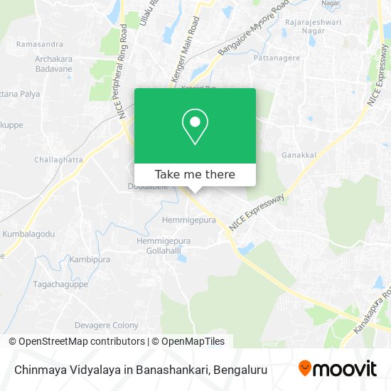 Chinmaya Vidyalaya in Banashankari map