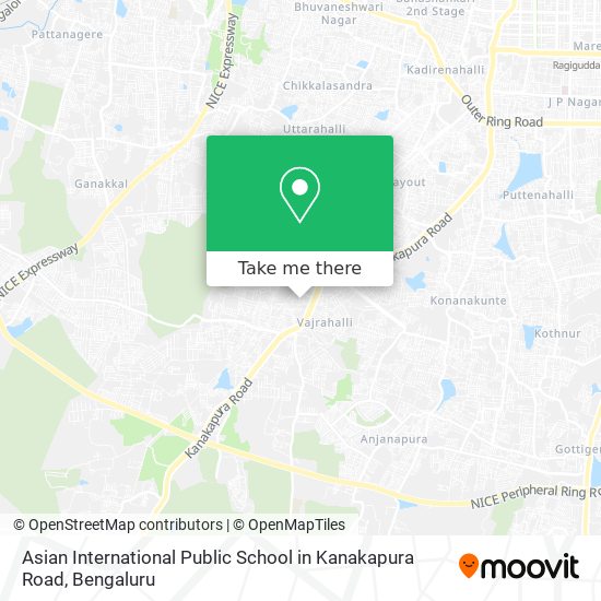 Asian International Public School in Kanakapura Road map
