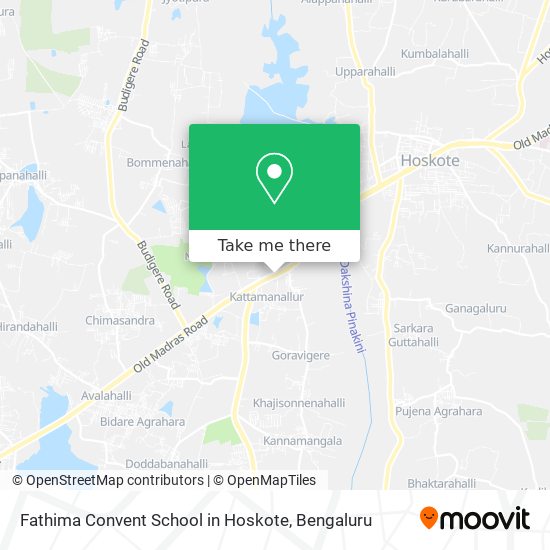 Fathima Convent School in Hoskote map