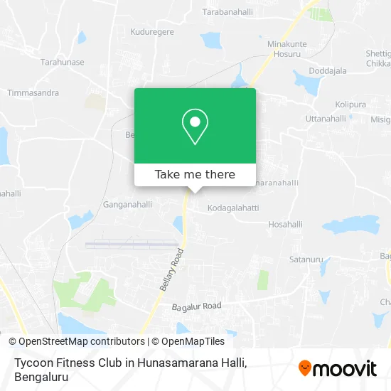 Tycoon Fitness Club in Hunasamarana Halli map