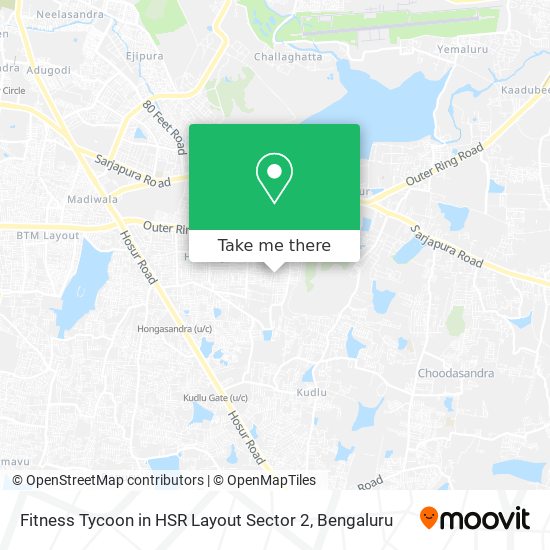 Fitness Tycoon in HSR Layout Sector 2 map