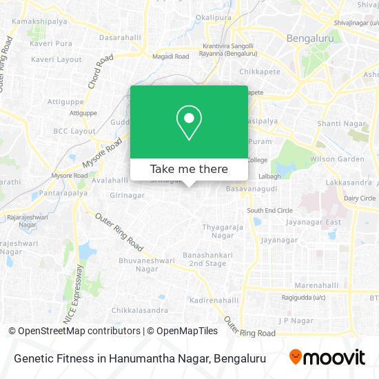 Genetic Fitness in Hanumantha Nagar map