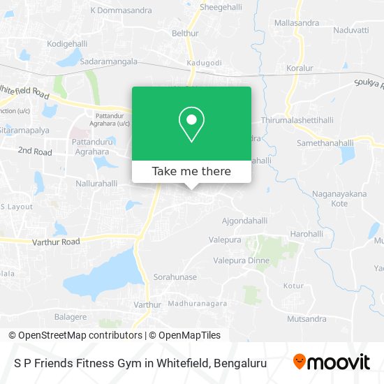 S P Friends Fitness Gym in Whitefield map