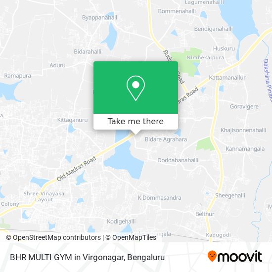BHR MULTI GYM in Virgonagar map