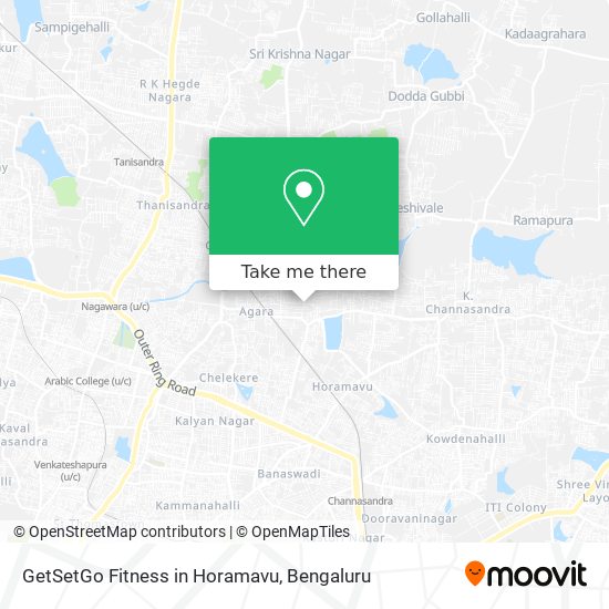 GetSetGo Fitness in Horamavu map