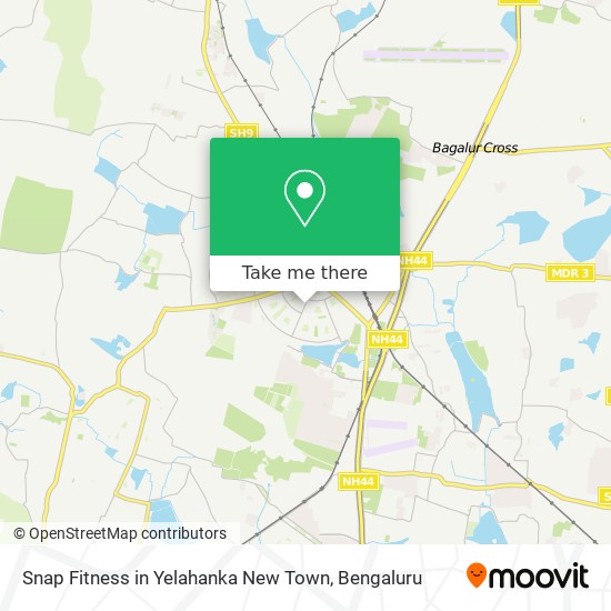 Snap Fitness in Yelahanka New Town map