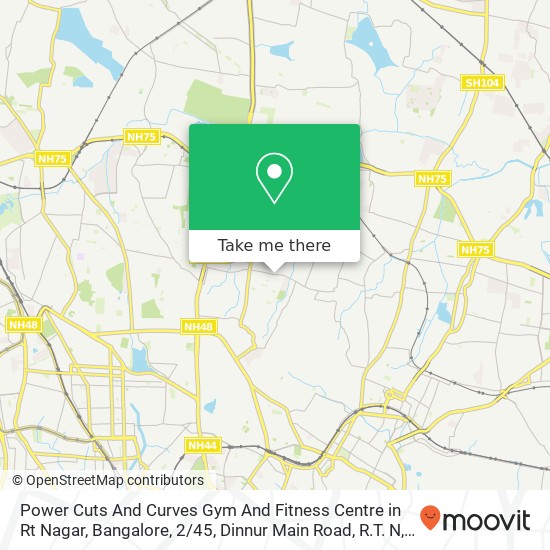 Power Cuts And Curves Gym And Fitness Centre in Rt Nagar, Bangalore, 2 / 45, Dinnur Main Road, R.T. N map