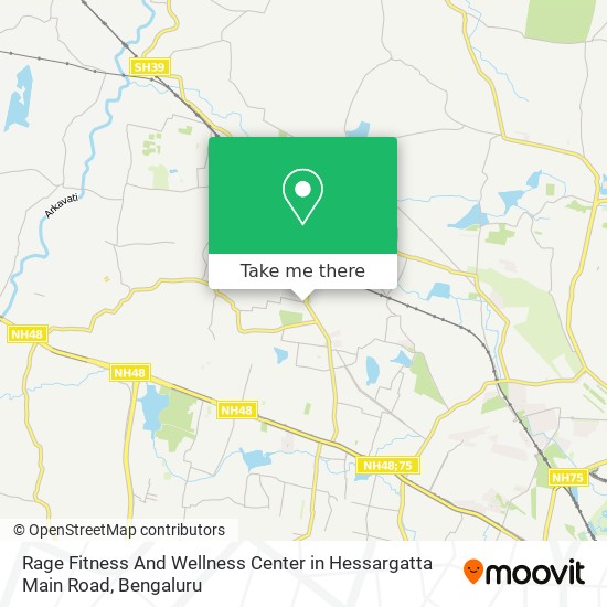 Rage Fitness And Wellness Center in Hessargatta Main Road map