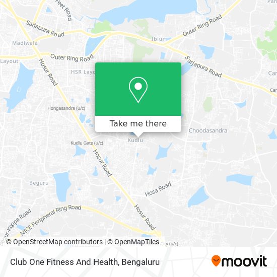 Club One Fitness And Health map