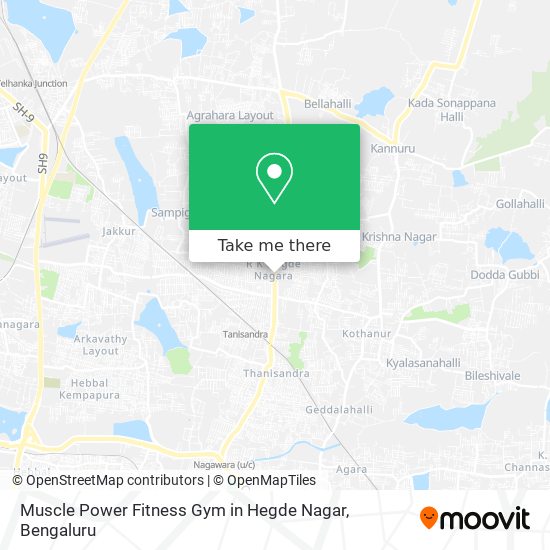 Muscle Power Fitness Gym in Hegde Nagar map