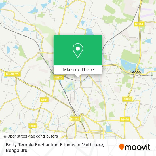 Body Temple Enchanting Fitness in Mathikere map